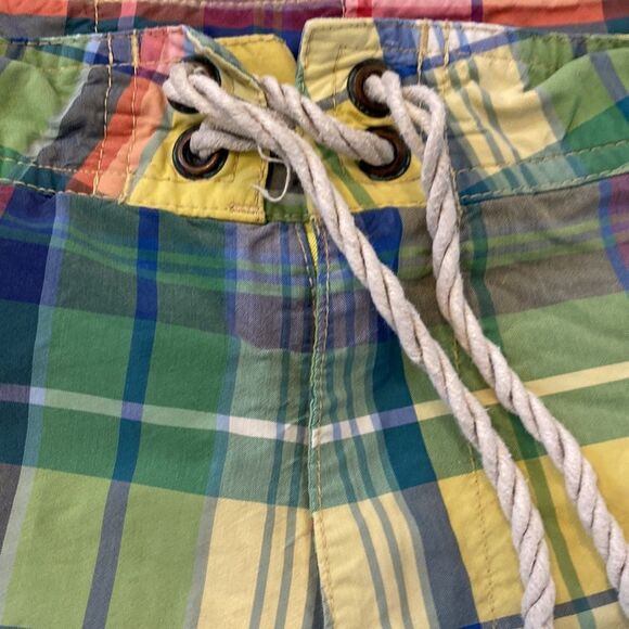 Polo by Ralph Lauren Men’s 34 Plaid Swimtrunks Pocket Embroidered Logo Mesh Line - Picture 3 of 9